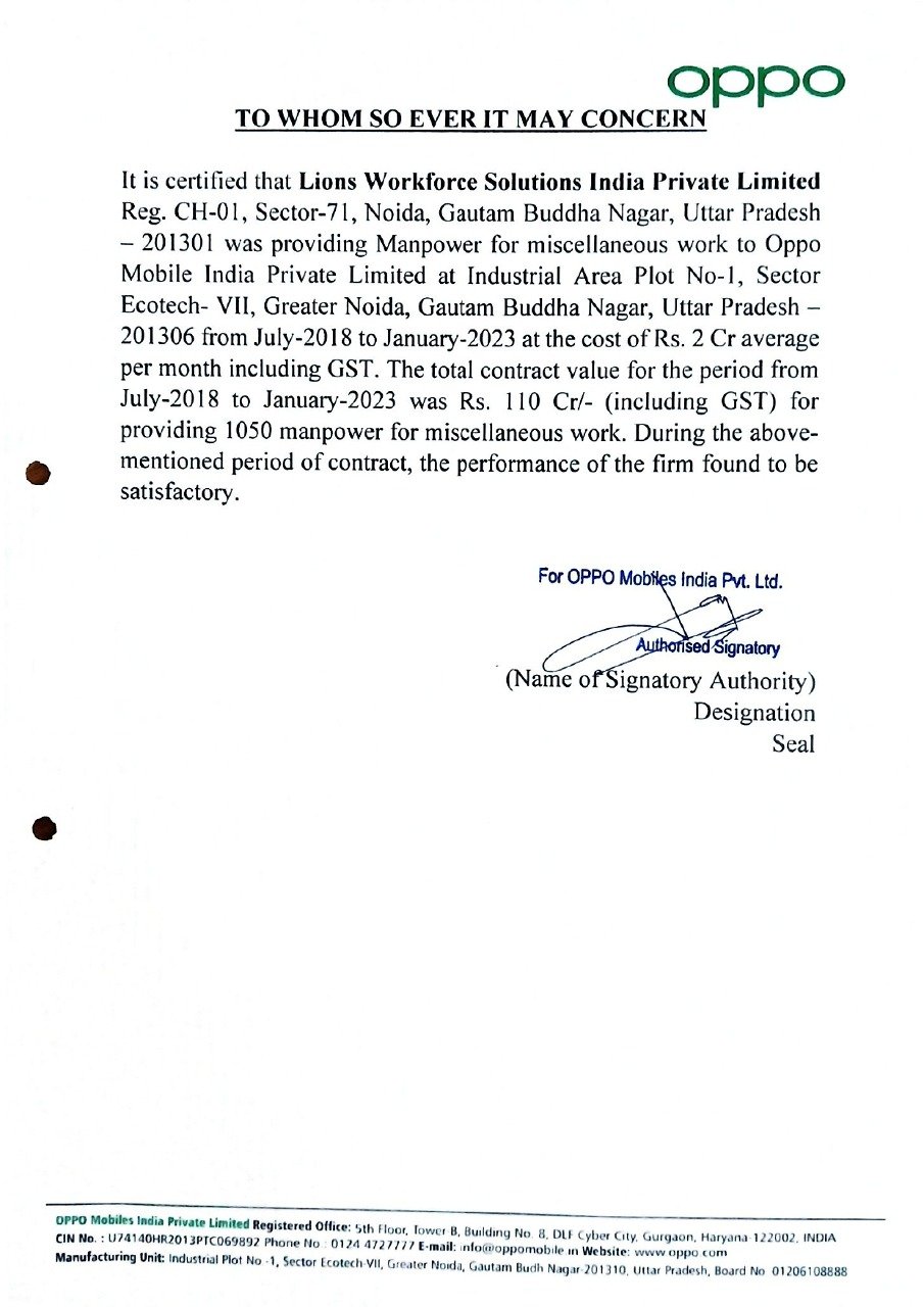 Lions Workforce Solutions Gallery